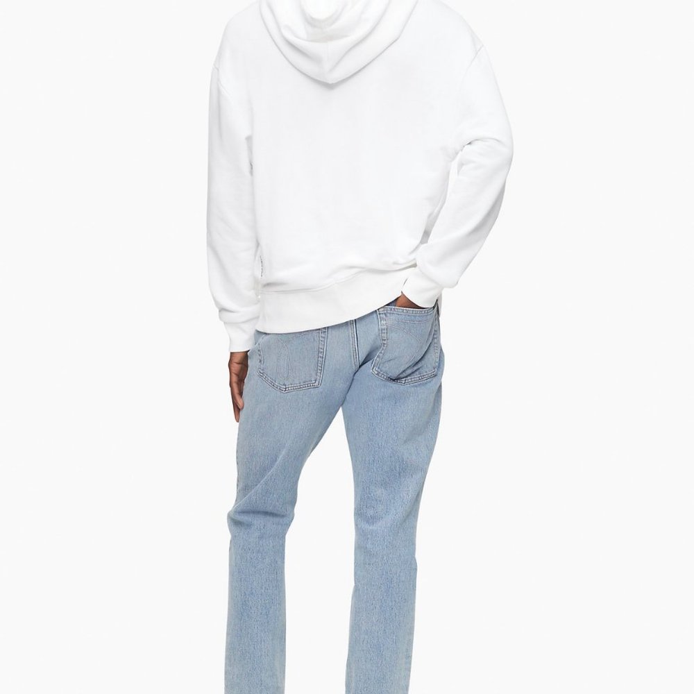 😳SALE😳 Calvin Klein 40FP269540 Men's Size Pullover Terry Hoodie White Logo CK - Picture 4 of 6